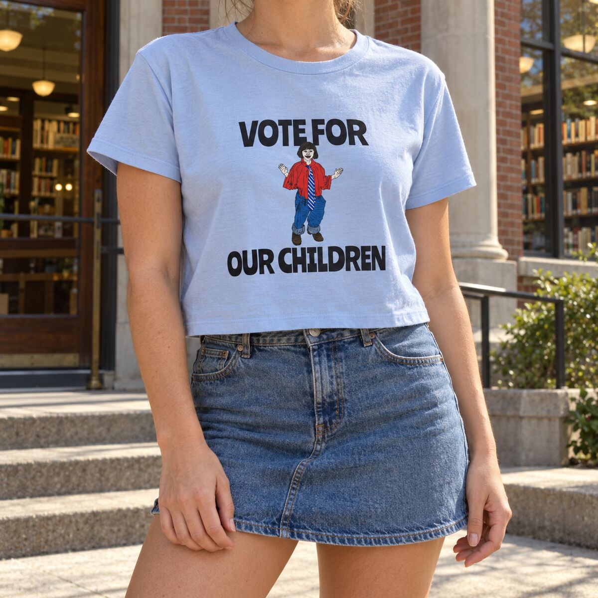 Vote For Democracy Crop Tee